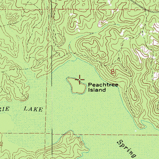 Topographic Map of Peachtree Island, LA