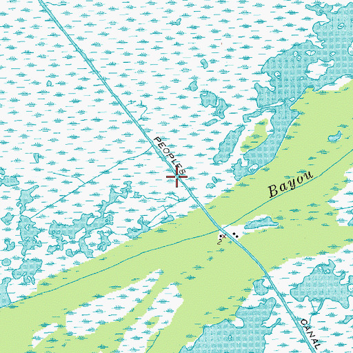 Topographic Map of Peoples Canal, LA