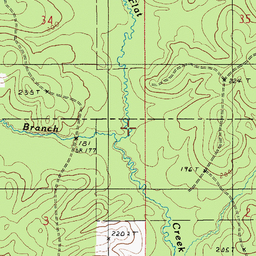Topographic Map of Pepper Branch, LA