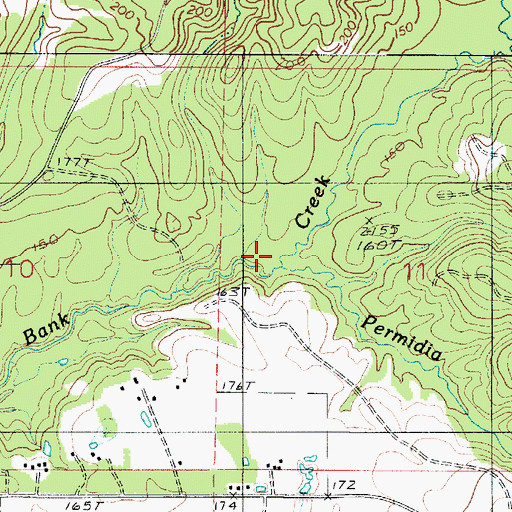 Topographic Map of Permidia Branch, LA
