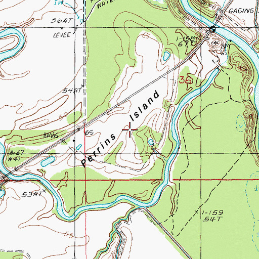 Topographic Map of Perrins Island, LA