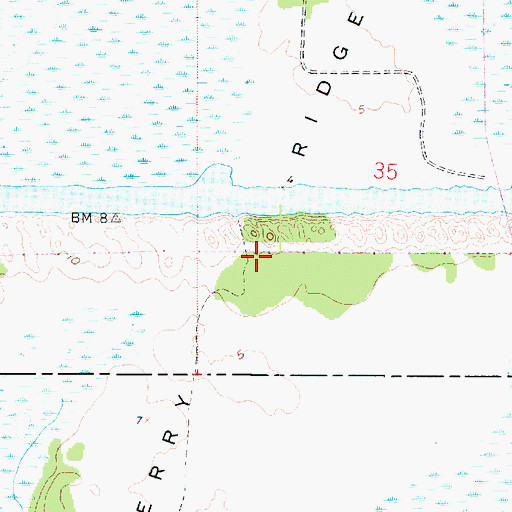 Topographic Map of Perry Ridge, LA
