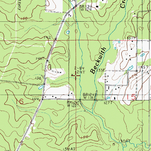 Topographic Map of Persimmon Marsh, LA