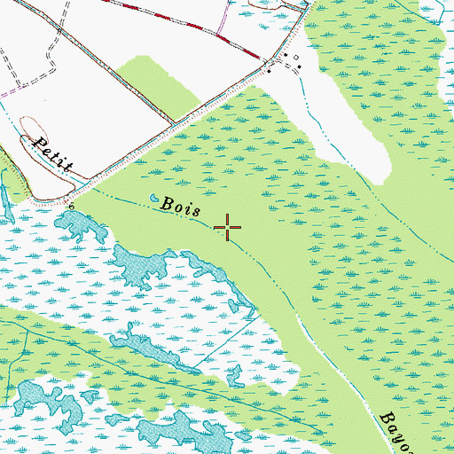 Topographic Map of Petit Bois Bayou, LA
