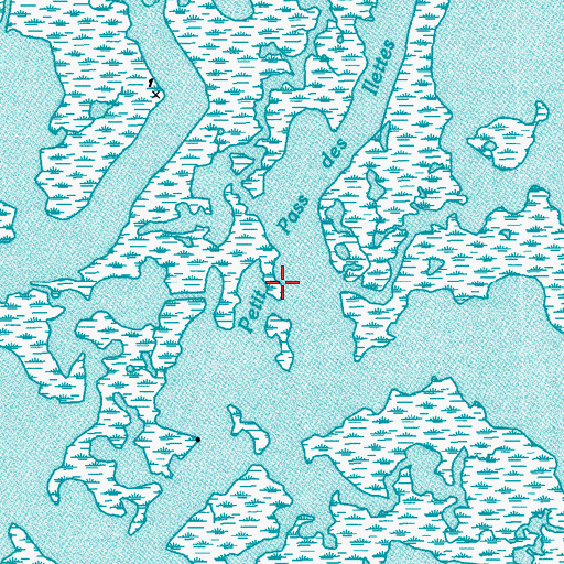Topographic Map of Petit Pass des Ilettes, LA