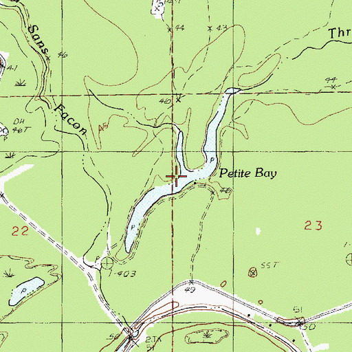 Topographic Map of Petite Baie, LA