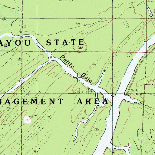 Topographic Map of Petite Baie, LA