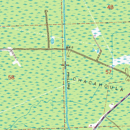 Topographic Map of Phillips Canal, LA