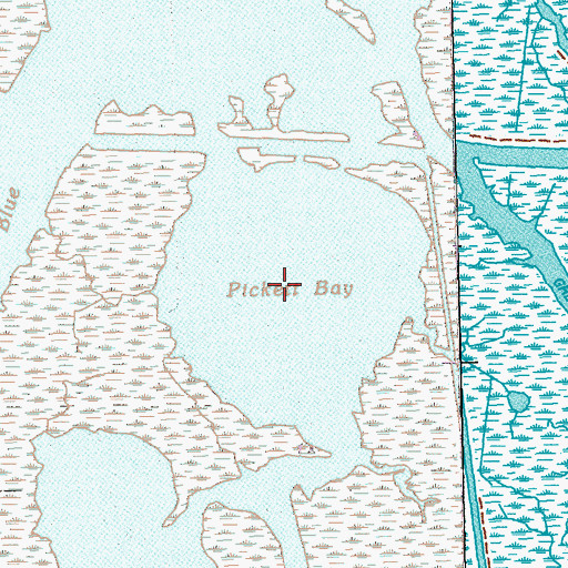 Topographic Map of Pickett Bay, LA