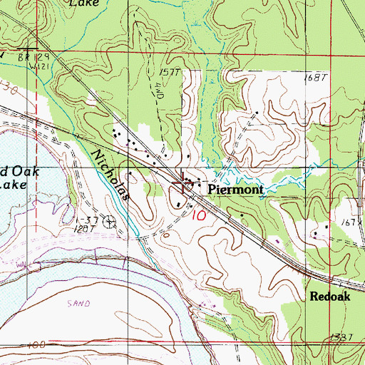 Topographic Map of Piermont, LA