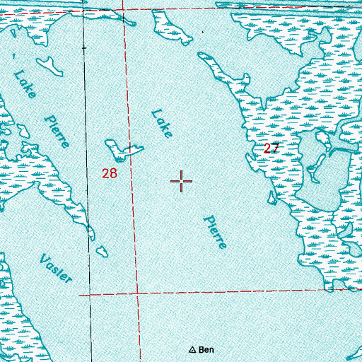 Topographic Map of Lake Pierre, LA