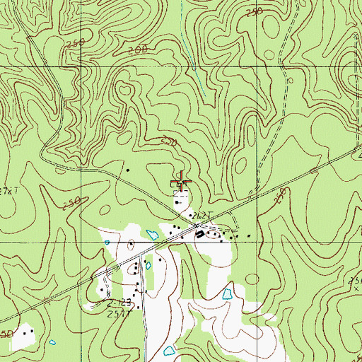 Topographic Map of Pilgrim Rest Cemetery, LA