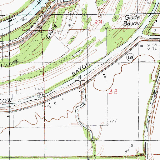 Topographic Map of Pincushion Bayou, LA