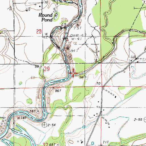 Topographic Map of Pine Bayou, LA