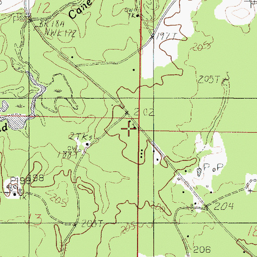 Topographic Map of Pine Grove Church, LA