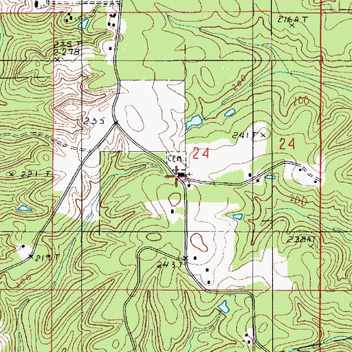 Topographic Map of Pine Grove Church, LA