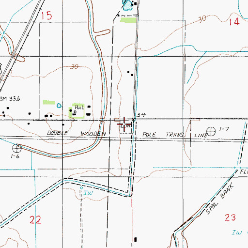 Topographic Map of Pine Hill Cemetery, LA