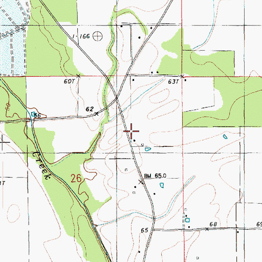 Topographic Map of Pine Prairie Church, LA