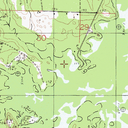 Topographic Map of Piney Bayou, LA