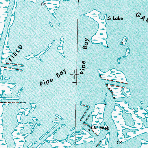 Topographic Map of Pipe Bay, LA