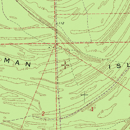 Topographic Map of Pittman Island, LA