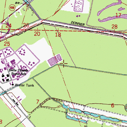 Topographic Map of Planters Canal, LA