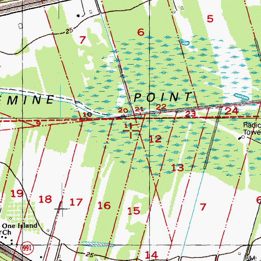 Topographic Map of Plaquemine Point, LA