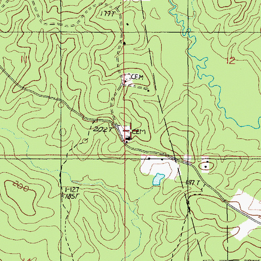 Topographic Map of Pleasant Hill Church, LA