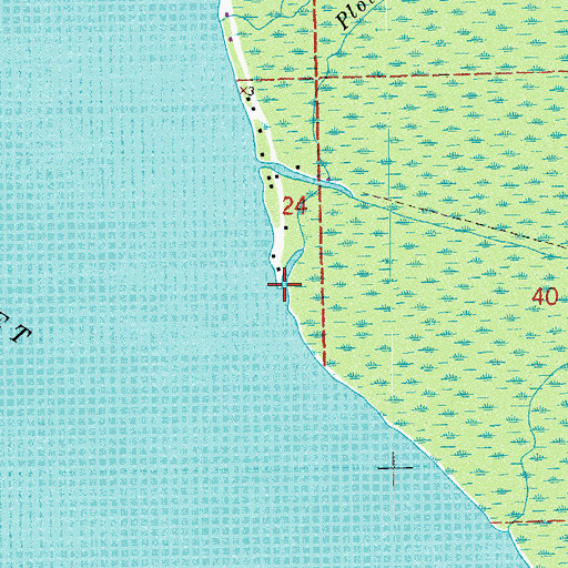 Topographic Map of Ploton Bayou, LA
