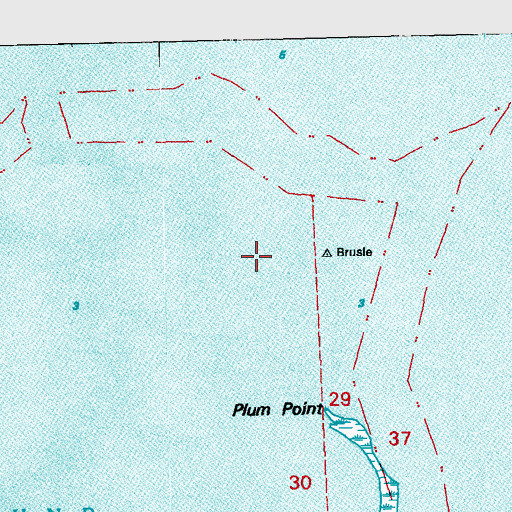 Topographic Map of Plum Point, LA