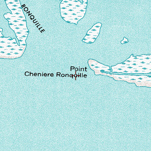 Topographic Map of Point Cheniere Ronquille, LA