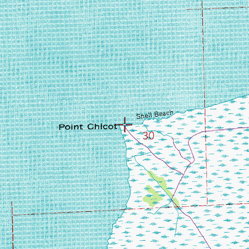 Topographic Map of Point Chicot, LA