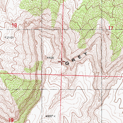 Topographic Map of Grey Points, AZ