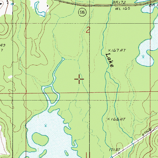 Topographic Map of Poland Branch, LA