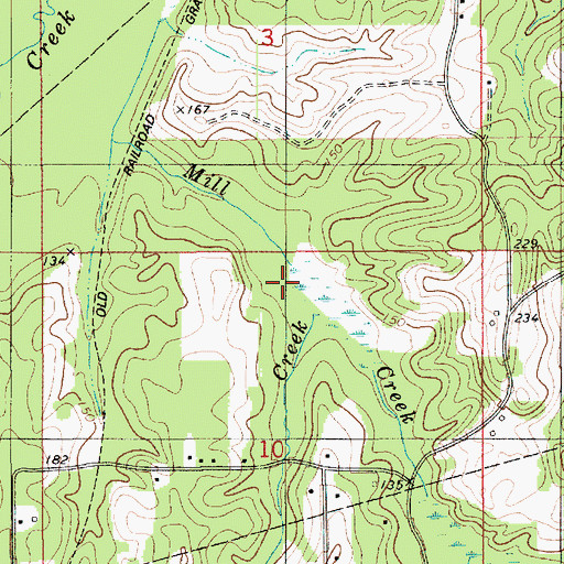 Topographic Map of Pole Bridge Creek, LA