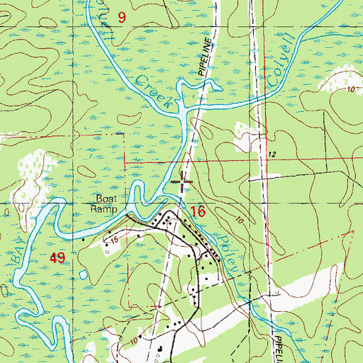 Topographic Map of Poley Bayou, LA