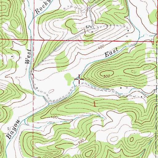 Topographic Map of Pruitt Hollow, AR