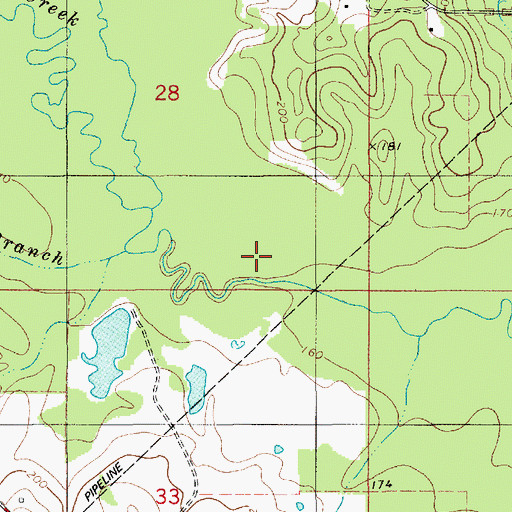 Topographic Map of Pool Branch, LA