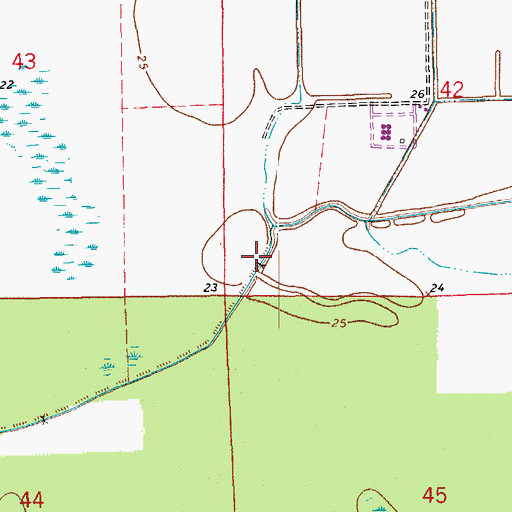 Topographic Map of Portage Canal Number Two, LA