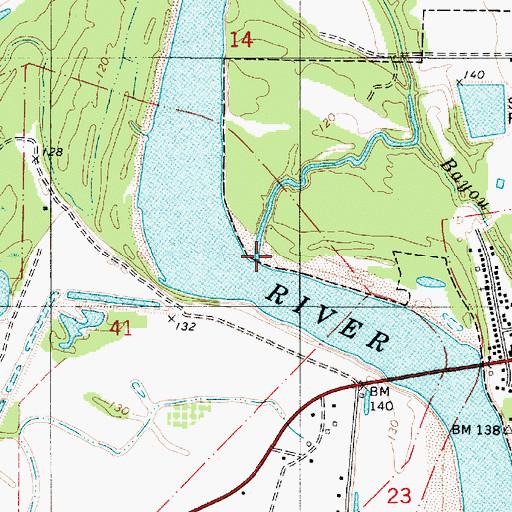 Topographic Map of Posey Branch, LA