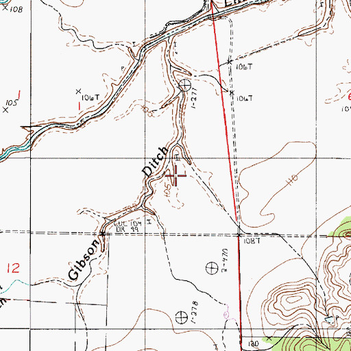 Topographic Map of Posey Branch, LA