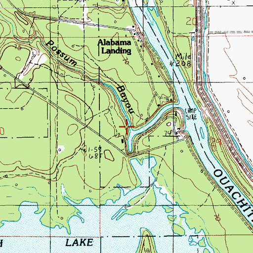 Topographic Map of Possum Bayou, LA