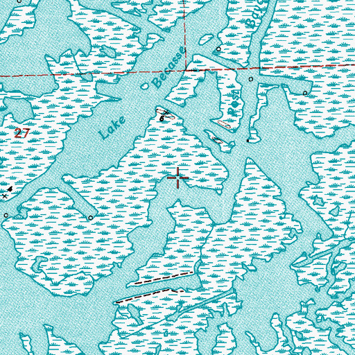 Topographic Map of Post Bayou, LA