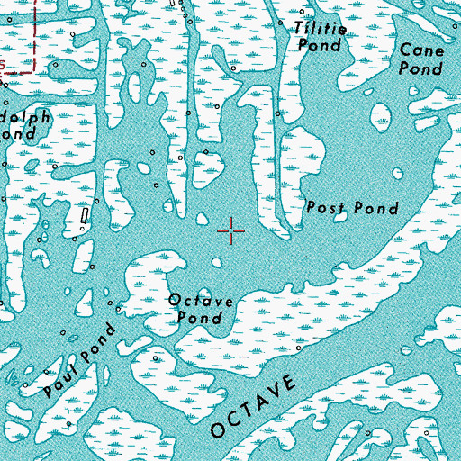 Topographic Map of Post Pond, LA