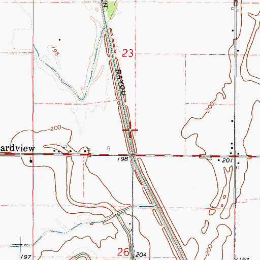 Topographic Map of Posten Bayou Canal, LA