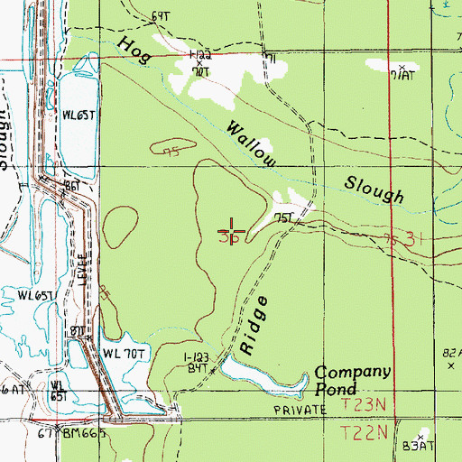 Topographic Map of Potato Patch Ridge, LA