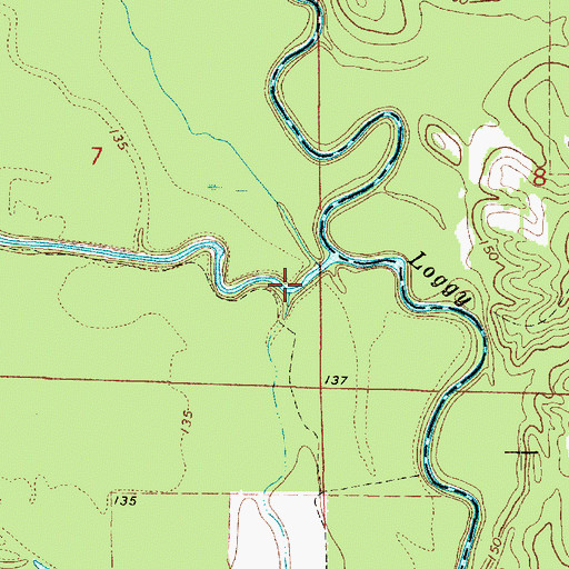 Topographic Map of Potts Bayou, LA