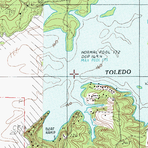Topographic Map of Prairie Creek, LA
