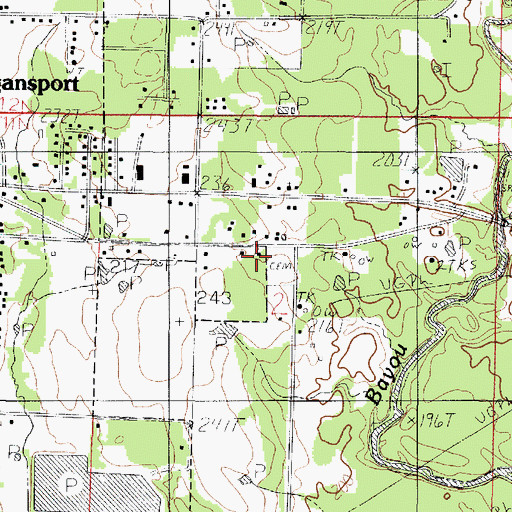 Topographic Map of Price Cemetery, LA