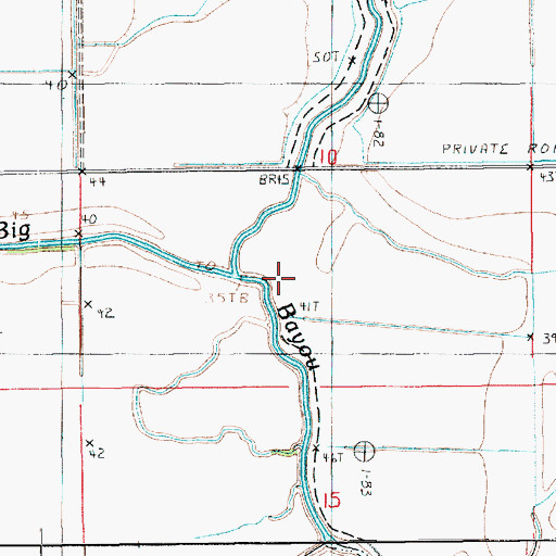 Topographic Map of Pritchard Camp, LA
